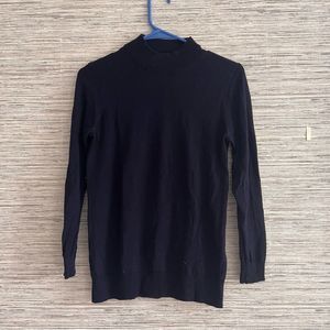 J Crew Marino Mock Neck Sweater in Navy Size: S